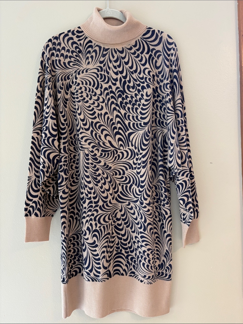 French Connection 100% Wool Turtleneck Sweater Dress Size 12 NWOT
